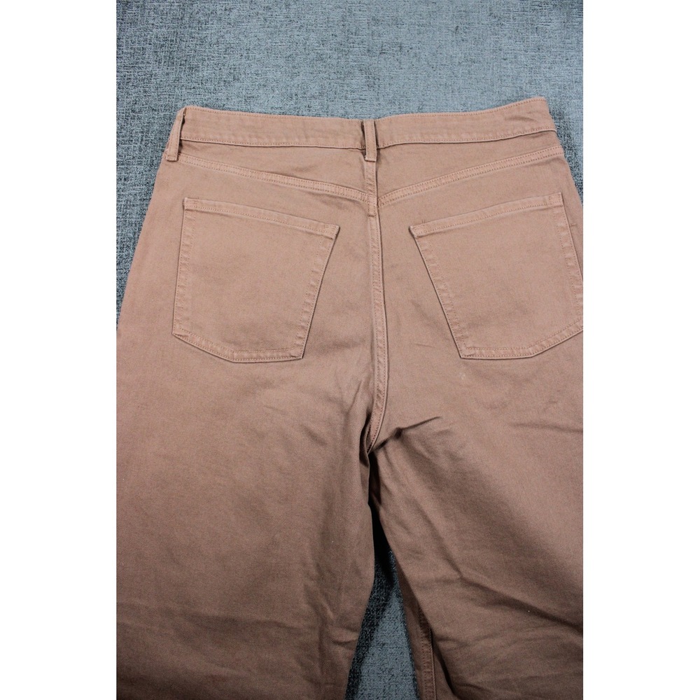 Old Navy Extra High-Rise Wide Leg Pants Brown Clay Raw Hem Secret-Slim Size 14 - Picture 7 of 11